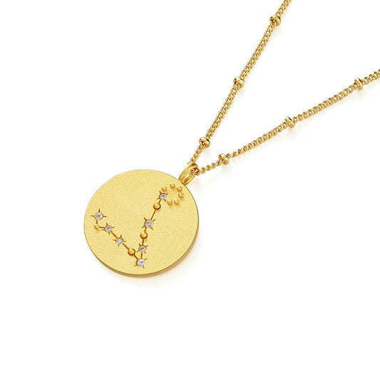 Zodiac Gold Plated oin necklace