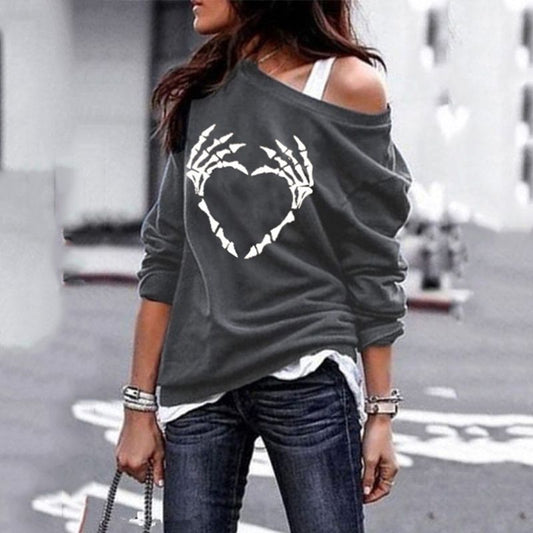 Bone to Love Off-Shoulder Sweatshirt