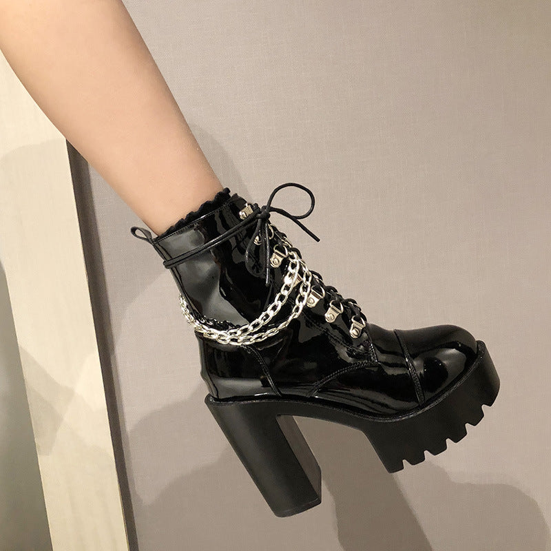 Chained Black Boots