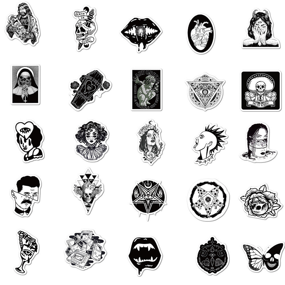 Black and White decorative stickers