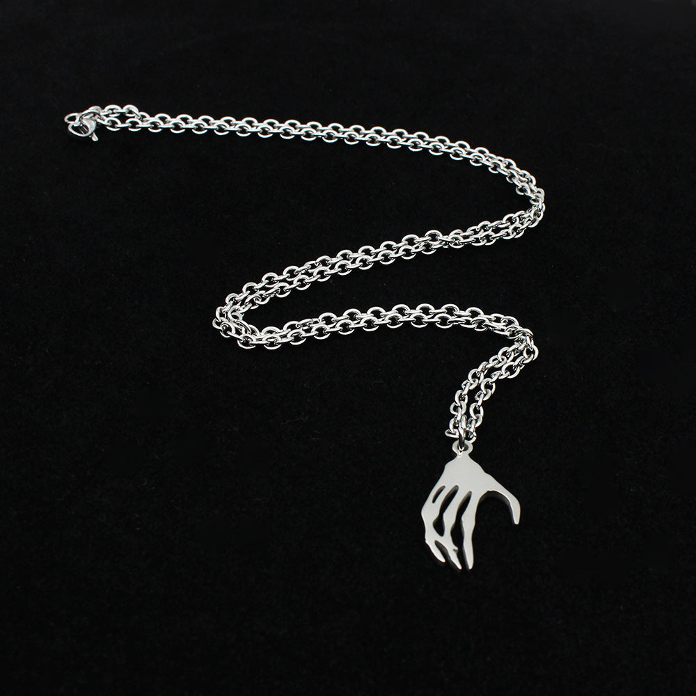 Couples Skeleton Hand Necklaces