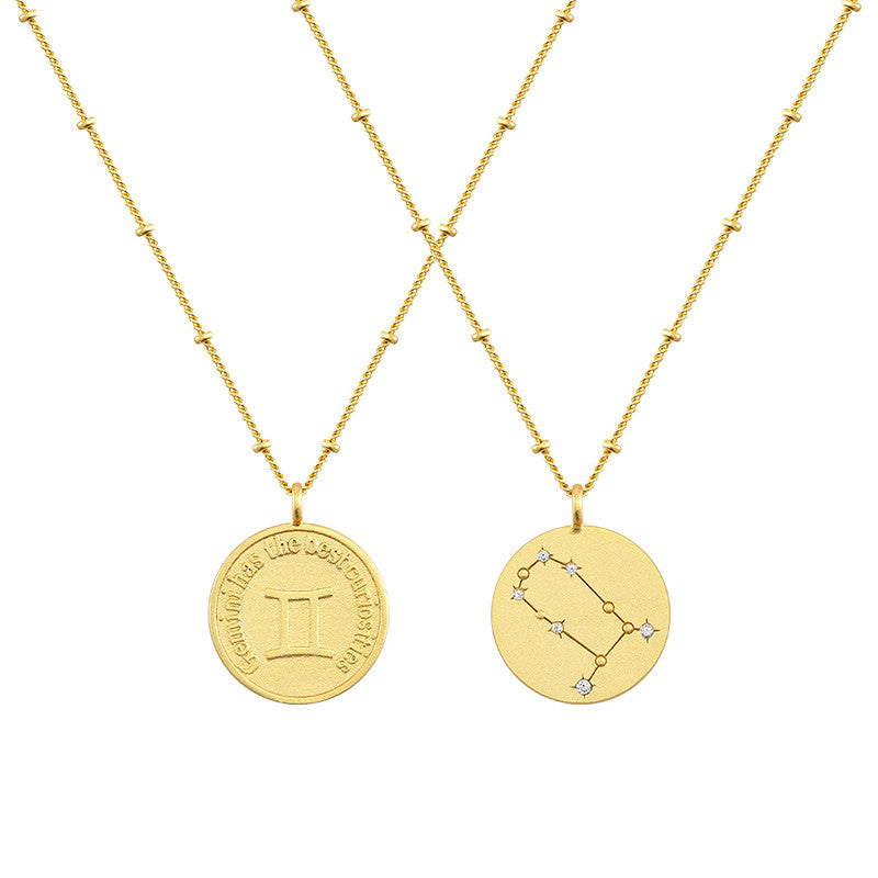 Zodiac Gold Plated oin necklace