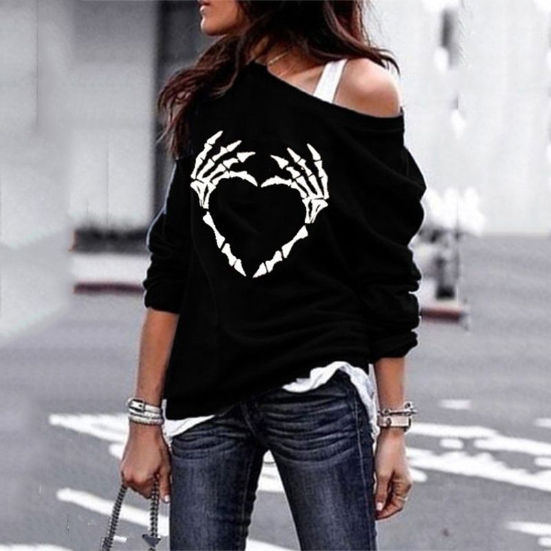 Bone to Love Off-Shoulder Sweatshirt