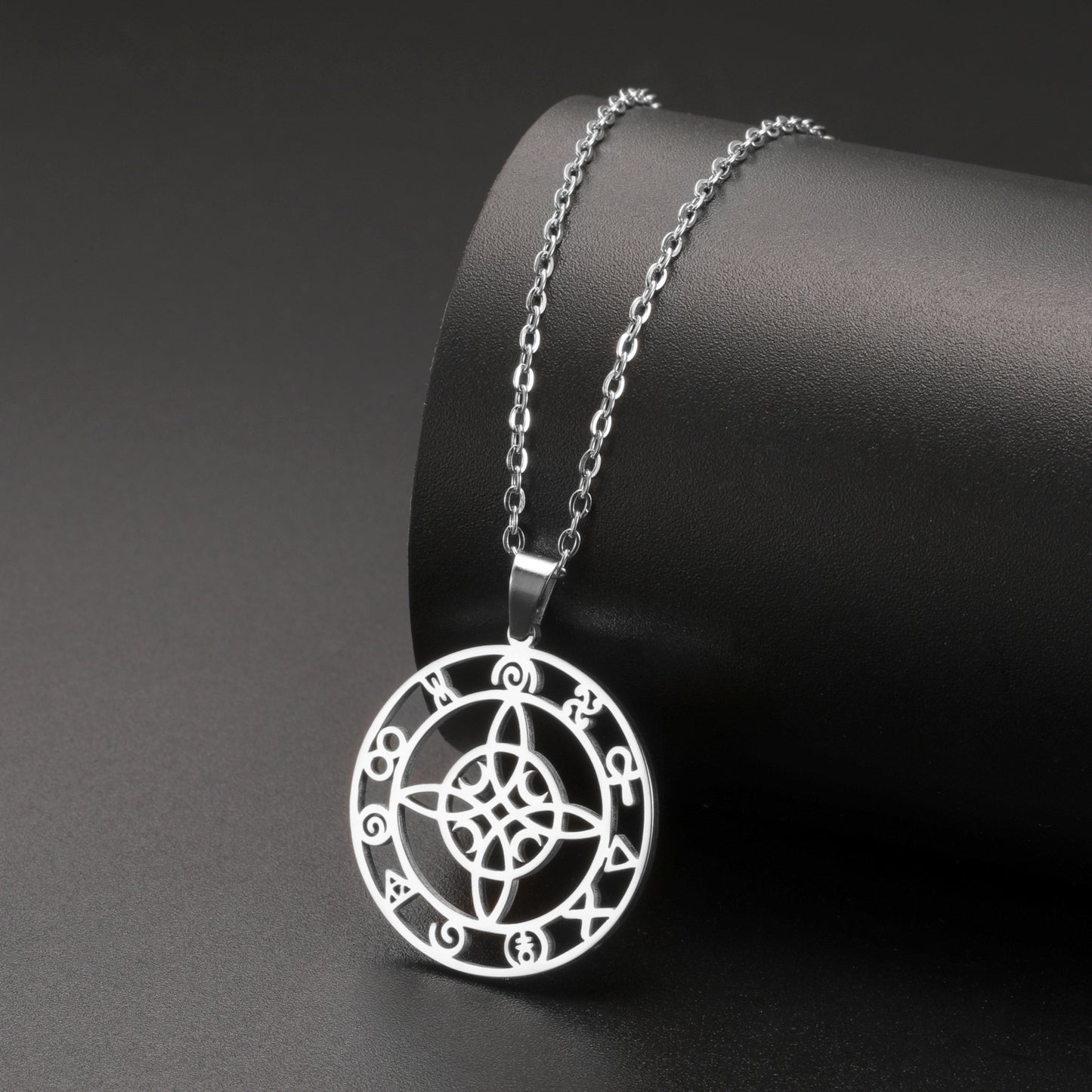 Witch Knot with Witches Runes Necklace