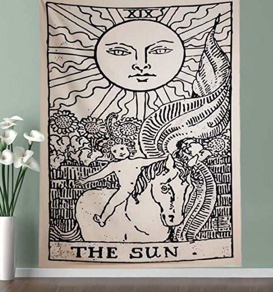 Sonnen-Tarot-Wandteppich