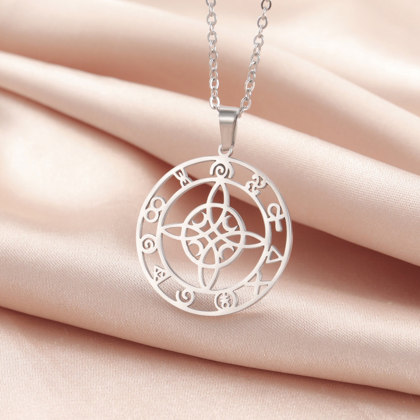 Witch Knot with Witches Runes Necklace