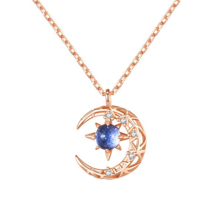 Moon and Star Elegant Necklace