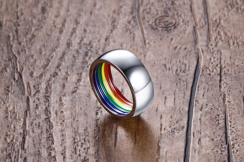 Rainbow Ring 8MM Stainless Steel