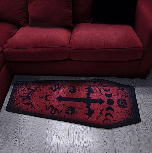 Dark Gothic Bloody Mary Print Carpet
