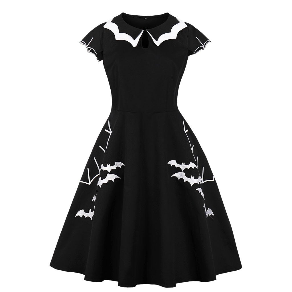 Midnight Bat Swing Dress