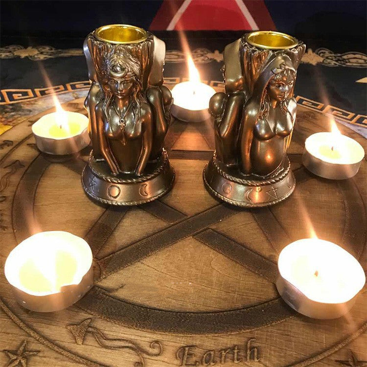 Maiden, Mother and Crone Candle Holder