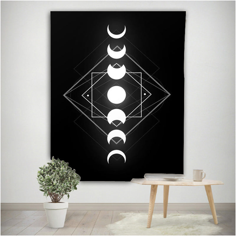 Dekorative Wandteppiche mit Mondphasen