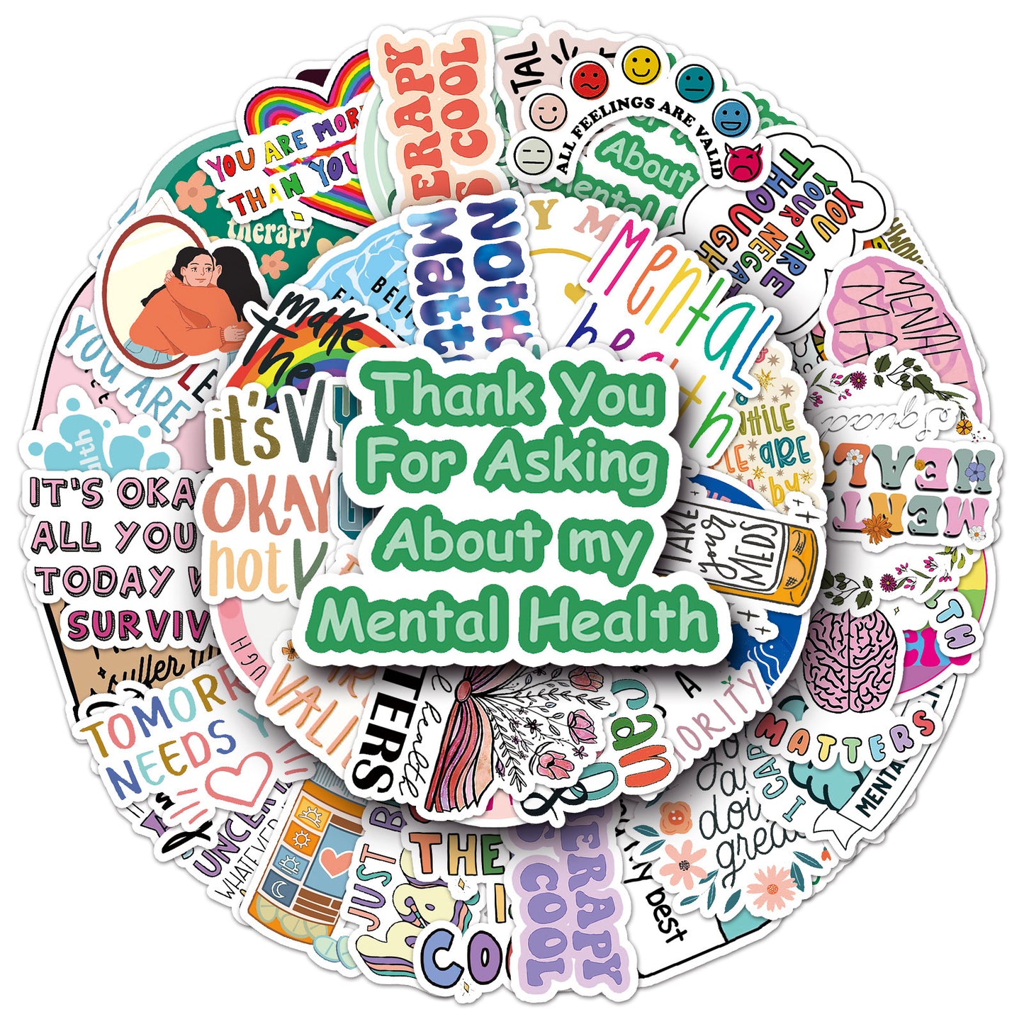 50 Mental Health Stickers